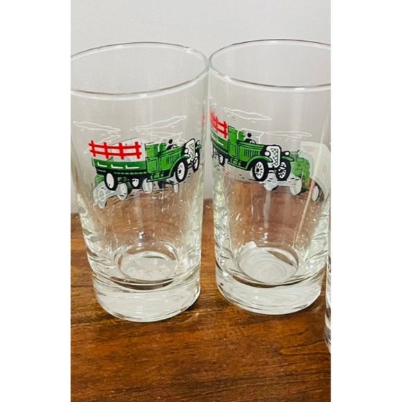 Vintage Big Rig Semi Truck Double Old Fashioned Glasses, Set of Four; Trucking G - Picture 5 of 5